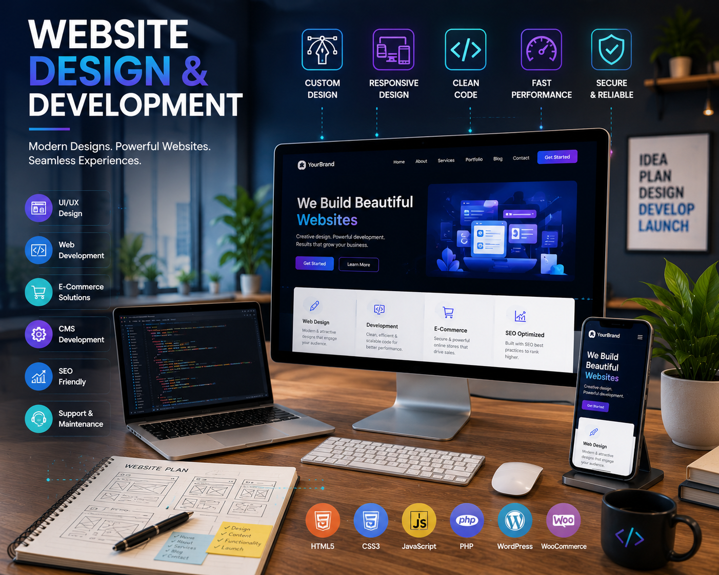 Services website design & development main pic